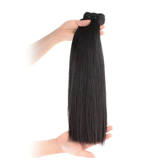 Double Drawn Full End Unprocessed Straight INDIAN RAW Hair Black